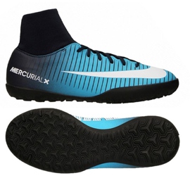 Chuteiras de futebol Nike MercurialX Victory VI DF TF Jr 903604-404 azul