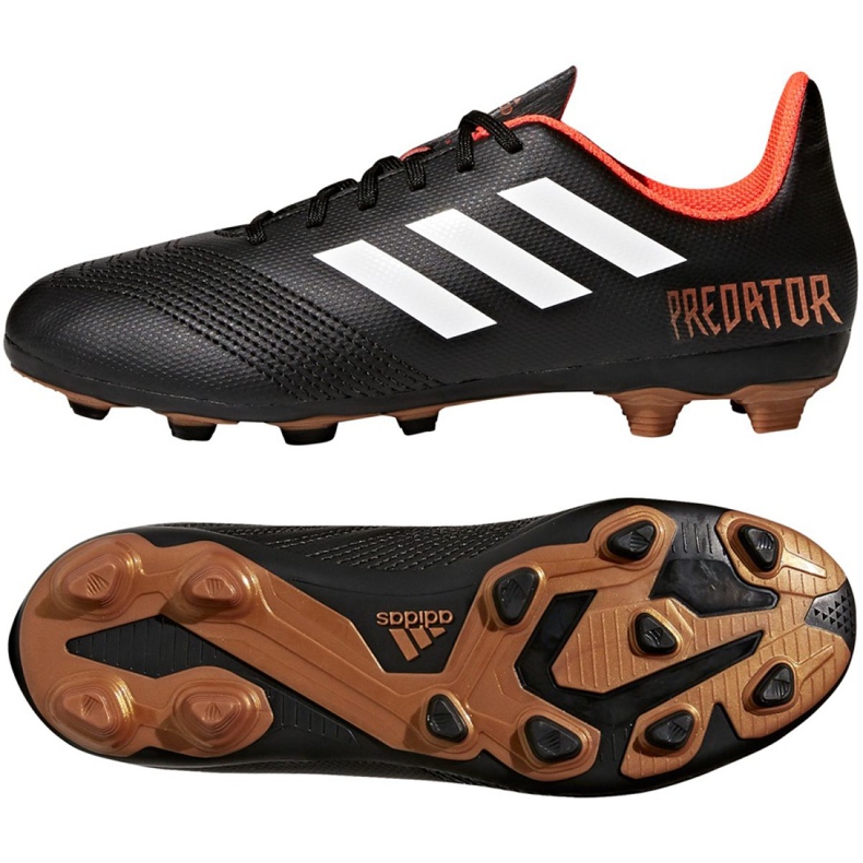 Chuteira Adidas Predator 18.4 FxG Jr CP9243 preto preto