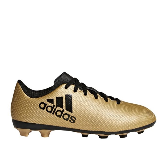 Chuteira Adidas X 17.4 FxG Jr CP9013 dourado