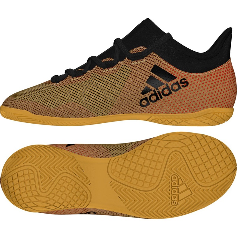 Tênis indoor adidas X Tango 17.3 In Jr CP9033 preto dourado
