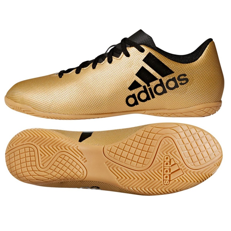 Tênis indoor adidas X Tango 17.4 In M CP9149 multicolorido dourado