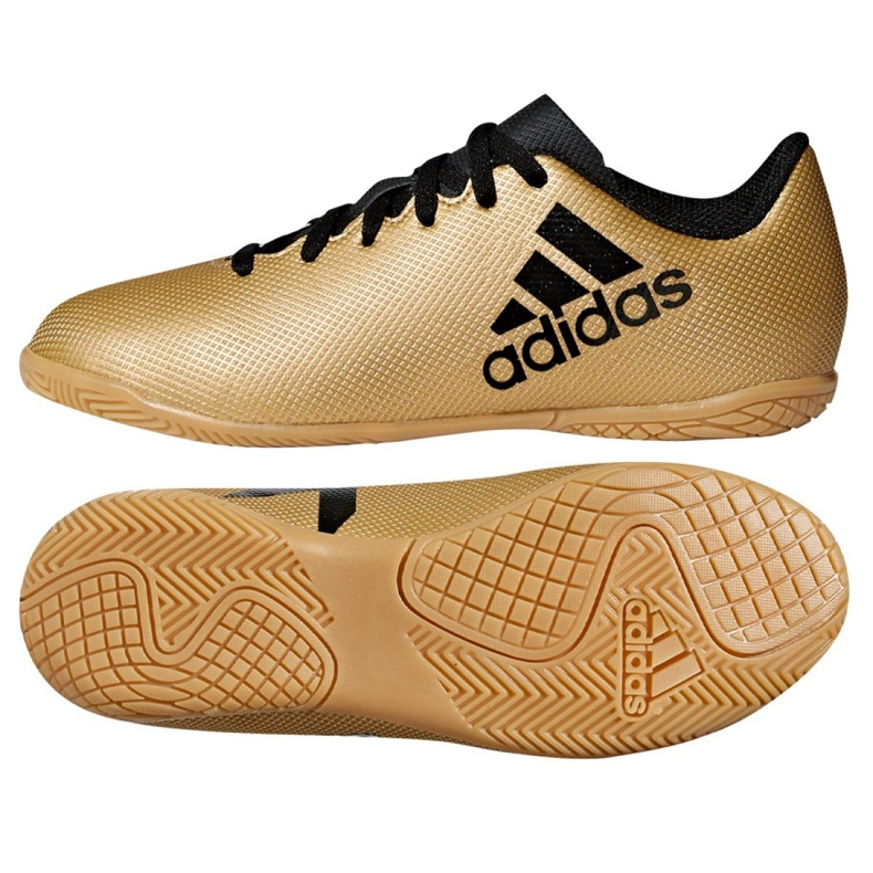 Tênis indoor adidas X Tango 17.4 In Jr CP9052 dourado