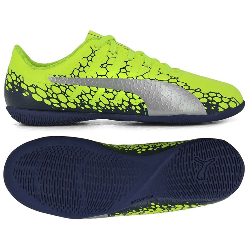 Puma Evo Power Vigor 4 Graph It Jr 104467 02 chuteiras amarelo multicolorido