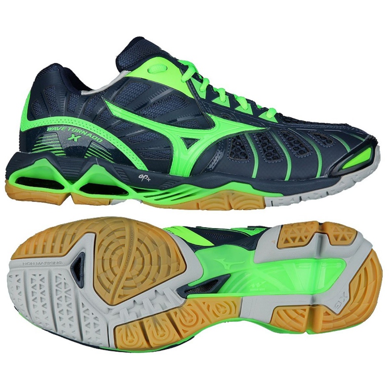 Tênis de vôlei Mizuno Wave Tornado XM V1GA161236 multicolorido azul marinho