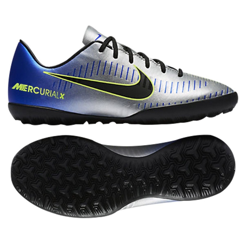 Chuteiras Nike MercurialX Victory Vi Neymar Tf Jr 921494-407 multicolorido azul