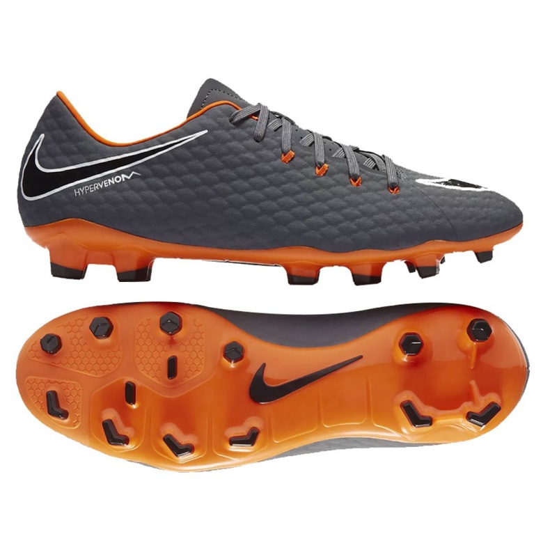 Chuteiras de futebol Nike Hypervenom Phantom 3 Academy Fg M AH7271-081 cinza cinza