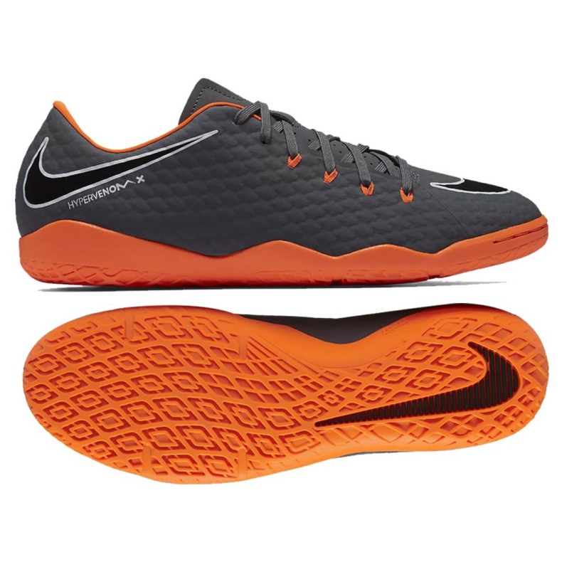 Chuteiras de futebol Nike Hypervenom Phantom 3 Academy Ic M AH7278-081 cinza cinza