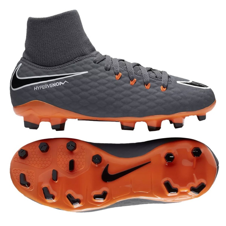 Chuteiras Nike Hypervenom Phantom 3 Academy Df Fg Jr AH7287-081 multicolorido cinza Chuteiras Nike Hypervenom Phantom 3 Academy Df Fg Jr AH7287-081 multicolorido cinza