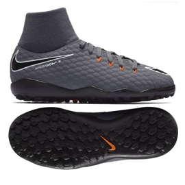 Chuteira Nike Hypervenom PhantomX 3 Academy Df Tf Jr AH7293-081 multicolorido cinza