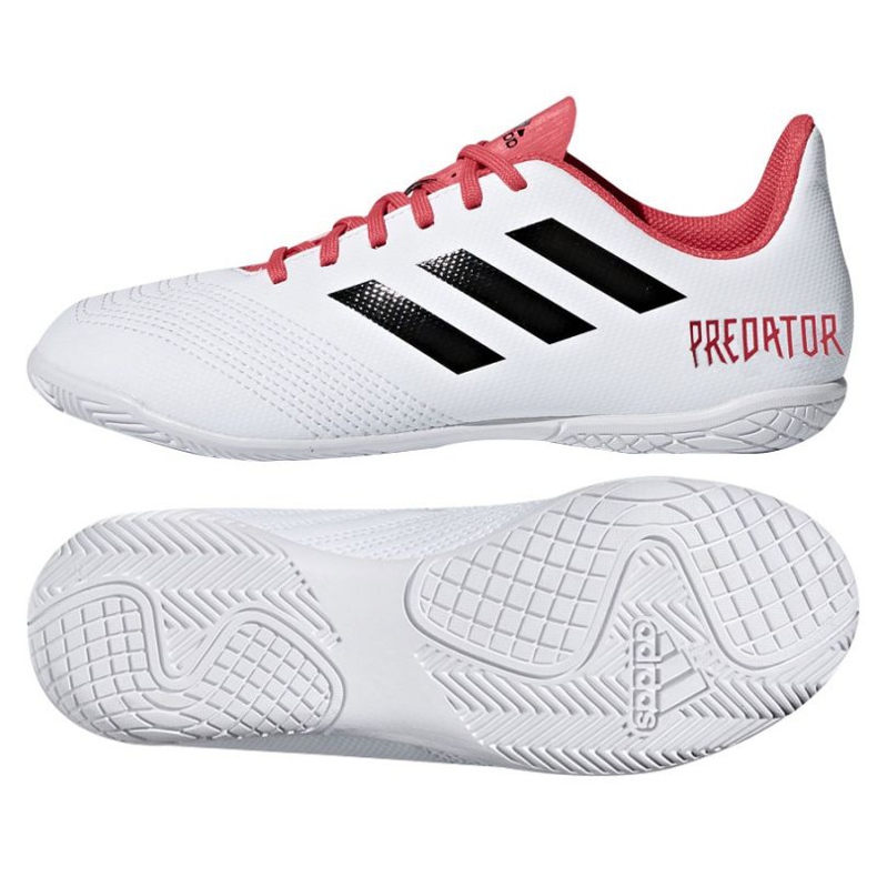 Tênis indoor adidas Predator Tango 18.4 In Jr CP9103 multicolorido branco Tênis indoor adidas Predator Tango 18.4 In Jr CP9103 multicolorido branco