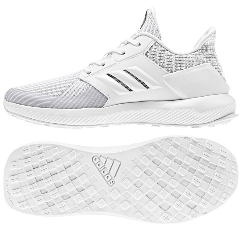 Tênis de corrida adidas Rapida Run Knit Jr DB0215 branco