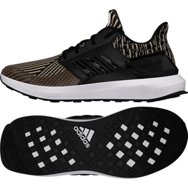 Tênis de corrida adidas Rapida Run Knit Jr DB0220 preto