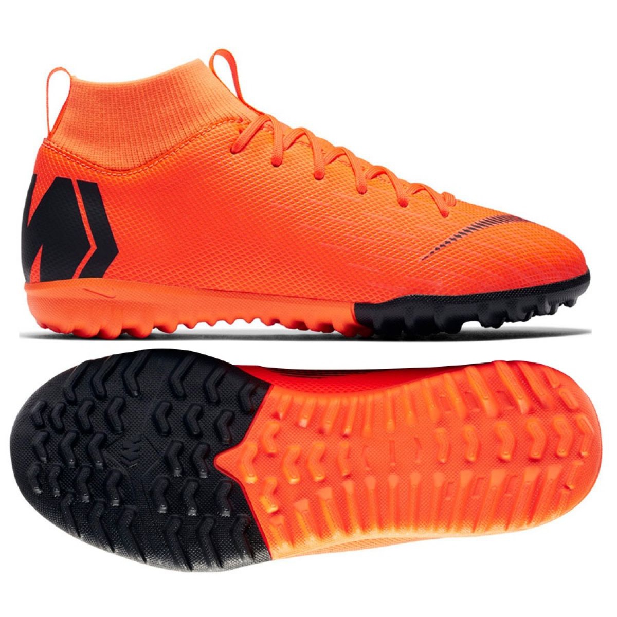 Chuteiras Nike Mercurial SuperflyX 6 Academy Gs Tf Jr AH7344 810 laranja laranja