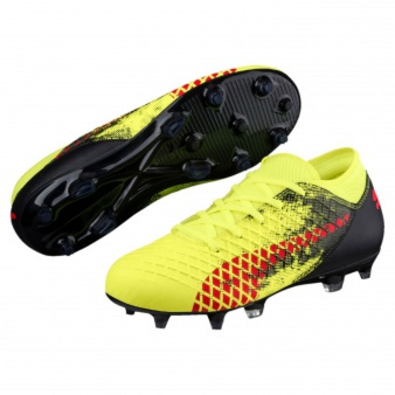 Chuteiras de futebol Puma Furure 18.4 Fg Ag Jr 104346 011 amarelo multicolorido