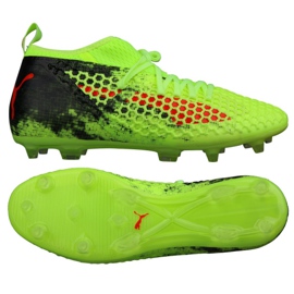 Chuteiras de futebol Puma Future 18.2 Netfit Fg Ag Fizzy M 104321 01 verde verde Chuteiras de futebol Puma Future 18.2 Netfit Fg Ag Fizzy M 104321 01 verde verde