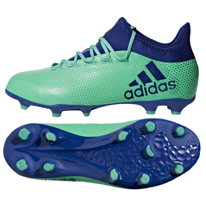 Chuteiras Adidas X 17.1 Fg Jr CP8980 multicolorido azul