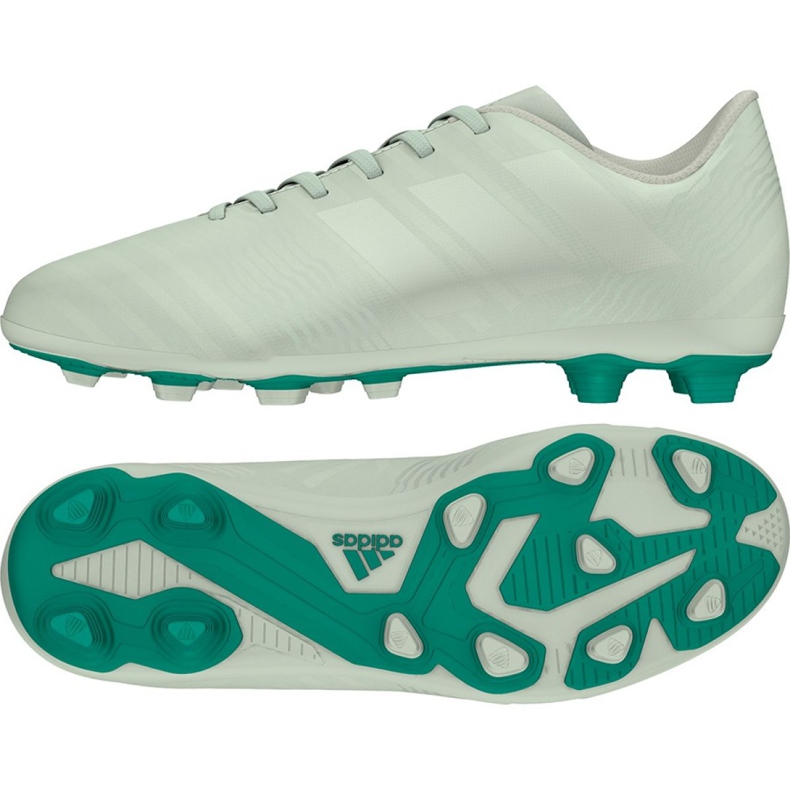 Chuteira Adidas Nemeziz 17.4 FxG Jr CP9208 multicolorido verde