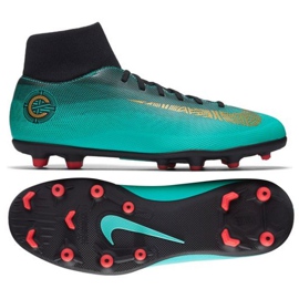 Sapatos de futebol Nike Mercurial Superfly 6 Clube CR7 Mg AJ3545-390 turquesa azul
