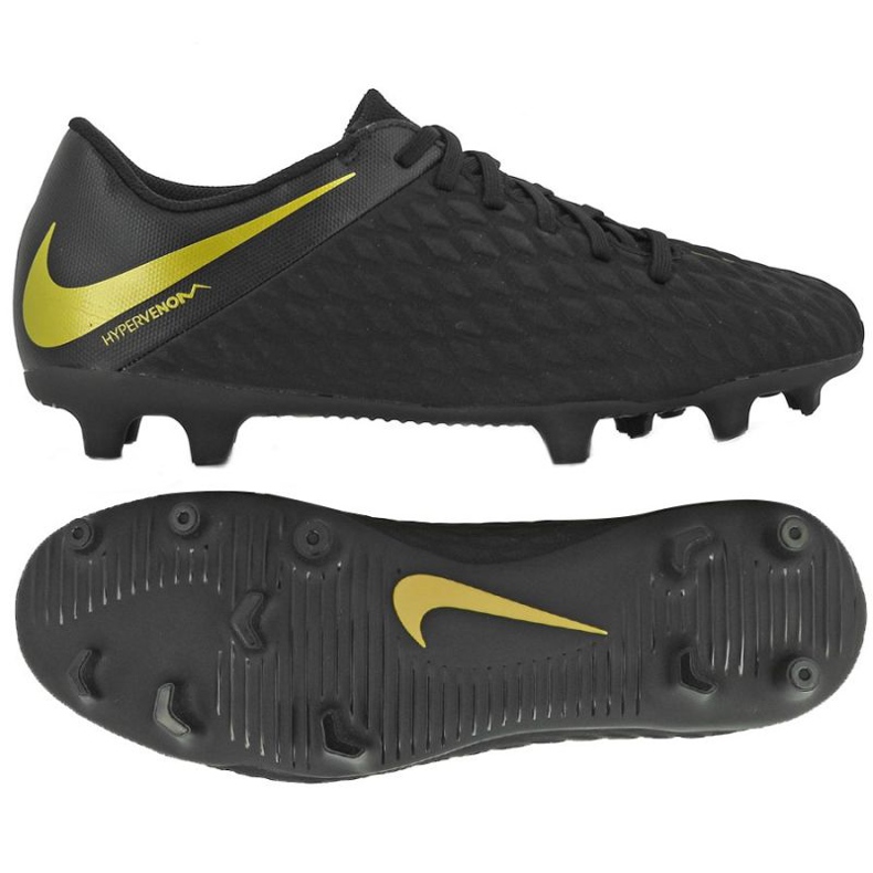 Chuteiras de futebol Nike Hypervenom Phantom 3 Club Fg 3 M AJ4145-090 preto preto