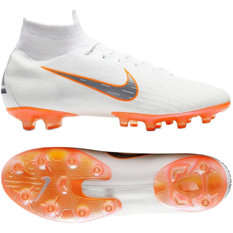 Chuteiras de futebol Nike Mercurial Superfly 6 Elite Ag Pro M AH7377-107 branco branco