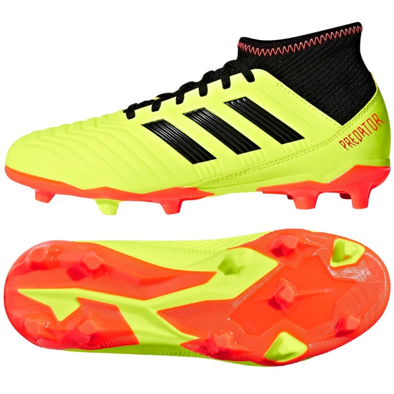 Chuteira Adidas Preadtor 18.3 Fg Jr DB2319 multicolorido amarelo