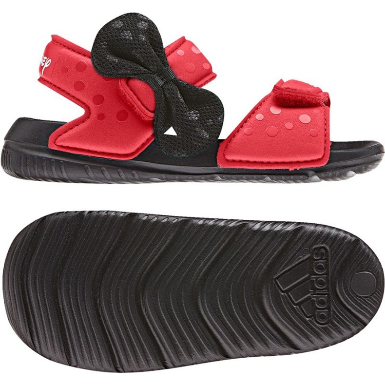 Sandálias Adidas Disney M7M AltaSwim Jr CQ0108 preto vermelho