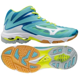 Tênis de vôlei Mizuno Wave Lightening Z3 Mid W V1GC170504 azul azul