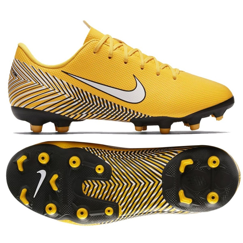 Nike Mercurial Vapor 12 Academy Neymar Mg Jr AO2896-710 chuteiras multicolorido amarelo
