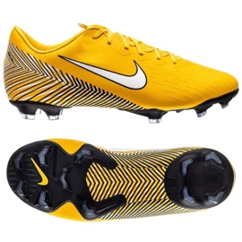 Chuteiras Nike Mercurial Vapor 12 Elite Neymar Fg Jr AR4091-710 amarelo com sobre ł volume sim