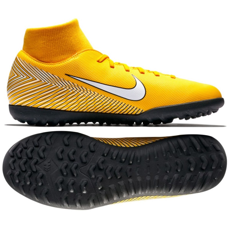 Chuteiras de futebol Nike Mercurial Neymar SuperflyX 6 Club Tf M AO3112-710 amarelo amarelo