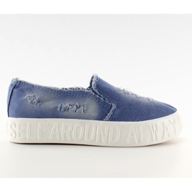 Denim slip-on sole com inscrições Z-4 L. blue azul