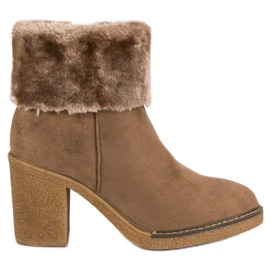 Seastar Botas de camurça com pelo preto castanho