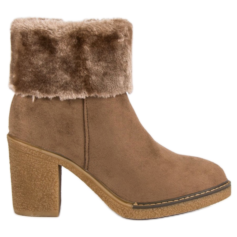Seastar Botas de camurça com pelo preto castanho
