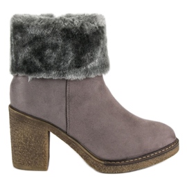 Seastar Botas de camurça com pele cinza