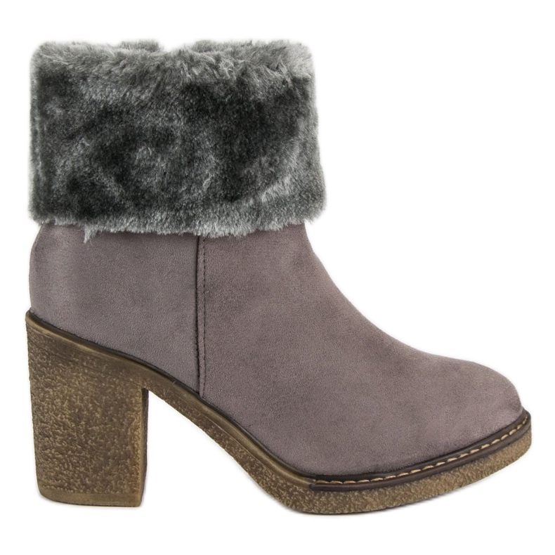 Seastar Botas de camurça com pele cinza