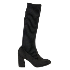 Seastar botas pretas ajustadas preto