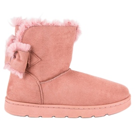 Botas de neve rosa de mulher