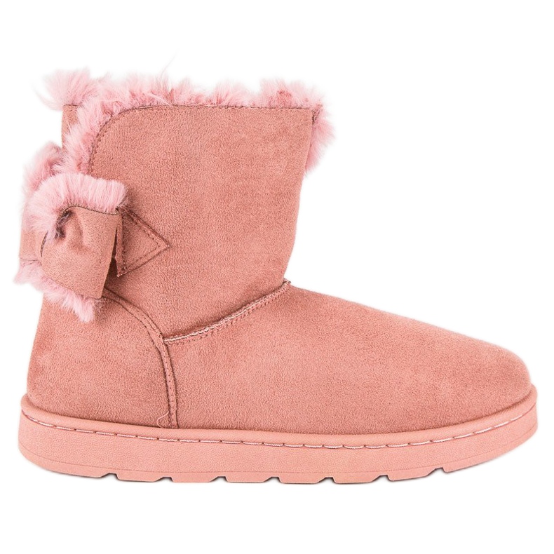 Botas de neve rosa de mulher Botas de neve rosa de mulher
