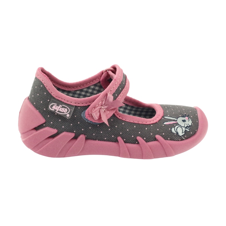 Calçado infantil Befado 109P168 cinza rosa