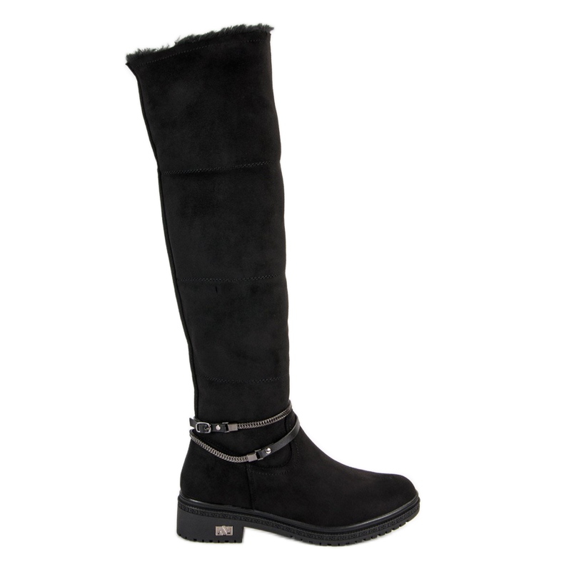 Seastar Botas de camurça femininas preto