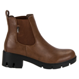 Small Swan Botas marrons Chelsea marrom