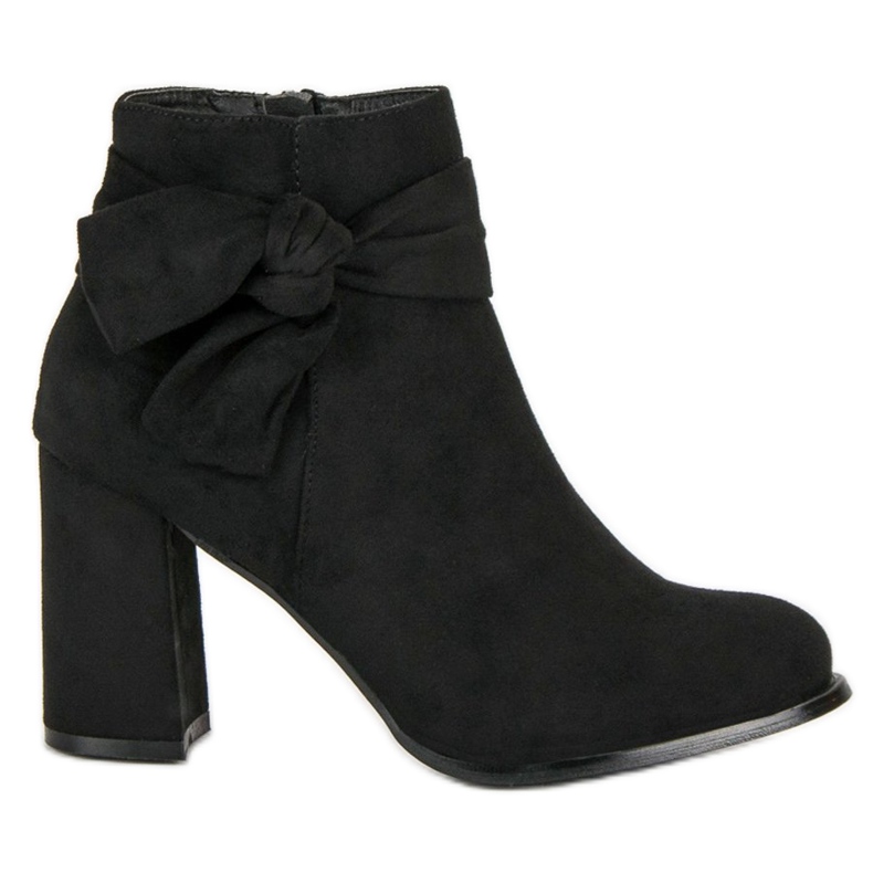 Botas de cano alto em camurça preto Botas de cano alto em camurça preto