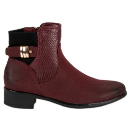 Vinceza botas de outono femininas vermelho