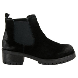 Filippo Botas de couro preto até o tornozelo Filippo Botas de couro preto até o tornozelo