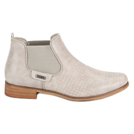 Filippo Botas bege com um openwork cinza