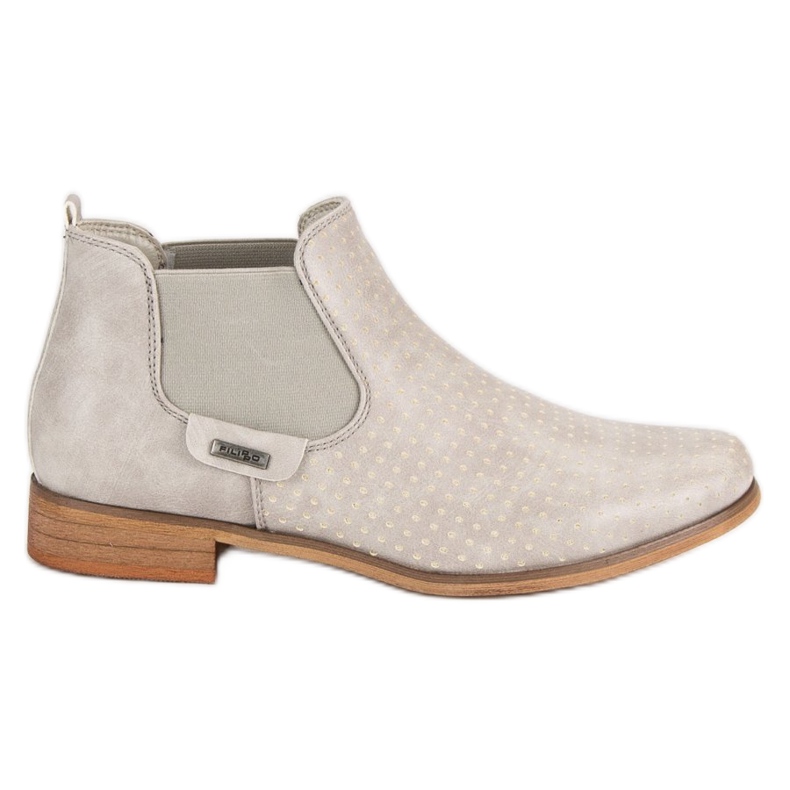 Filippo Botas bege com um openwork cinza