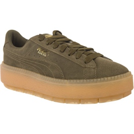 Puma Camurça Plataforma Trace Olive Night verde