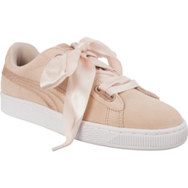 Puma Coração de camurça Lunalux Wn S creme bronzeado castanho