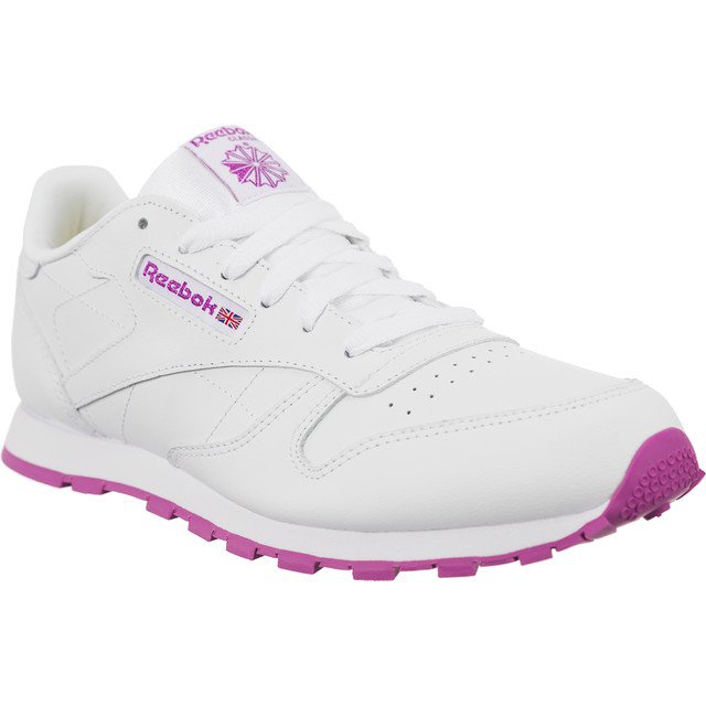 Reebok Couro Clássico 044 branco rosa