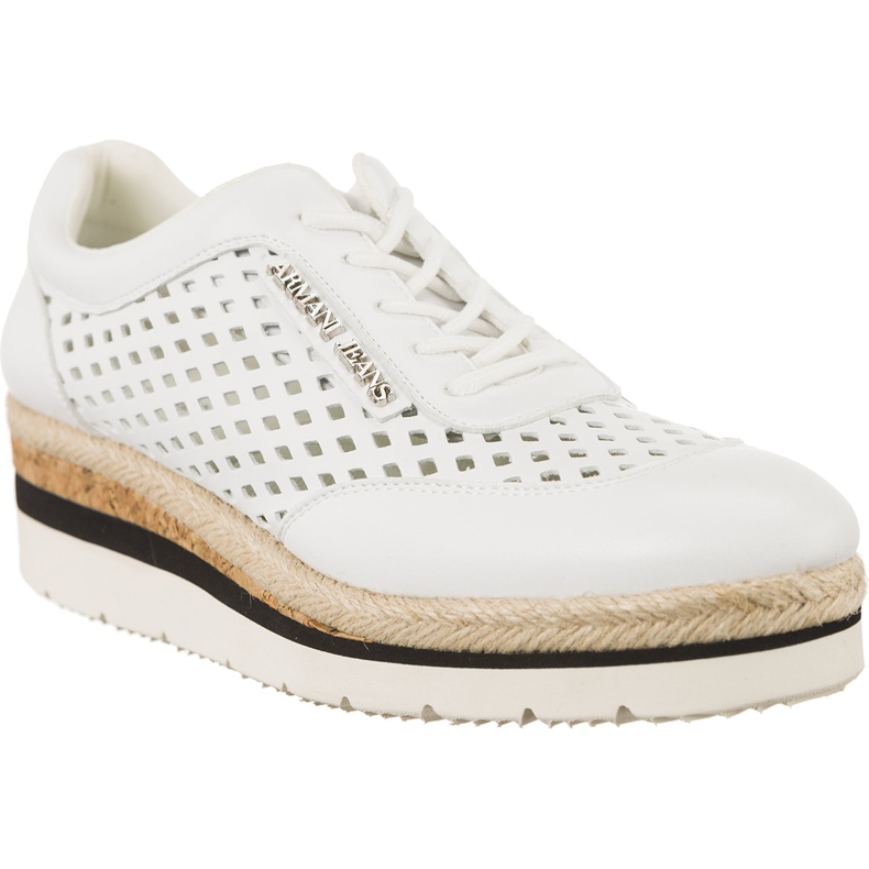 Armani Jeans Tecido Scarpa Allacciata 7P555 00010 branco